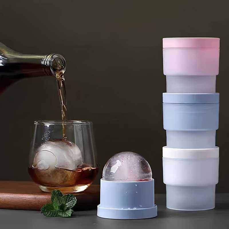 Wine Beer And Liquor - 3-delige ijsbolletjesmaker, ronde ijsblokjesvorm geschikt voor