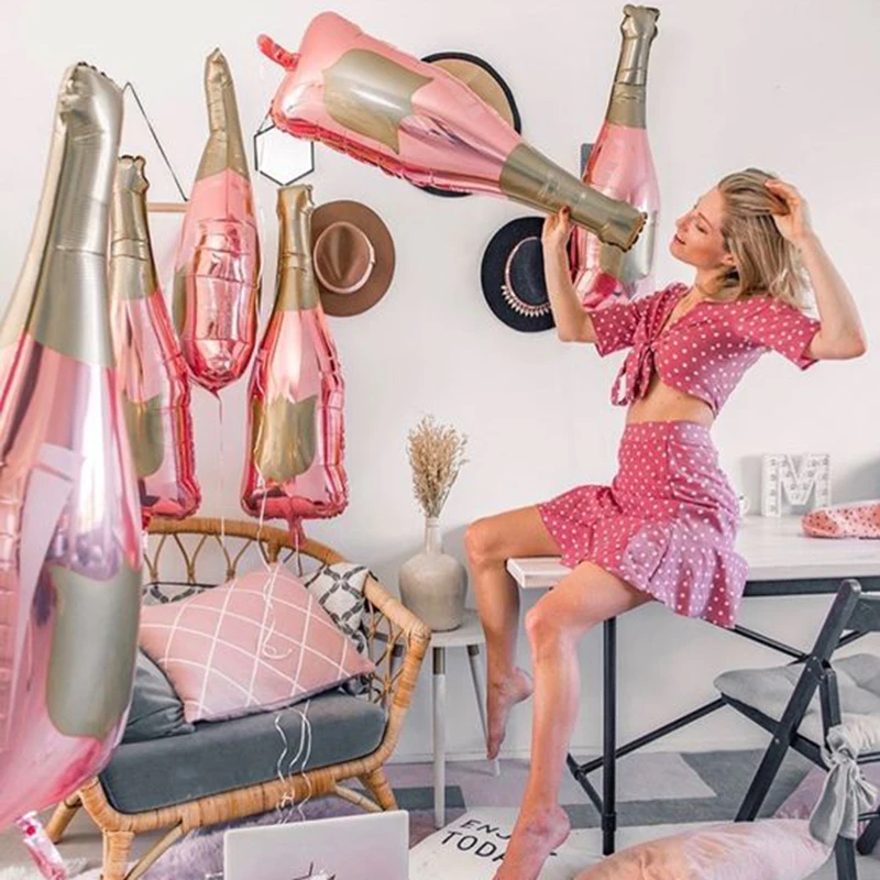Wine Beer House - 5 Stuks Grote Fles Ballonnen Volwassen