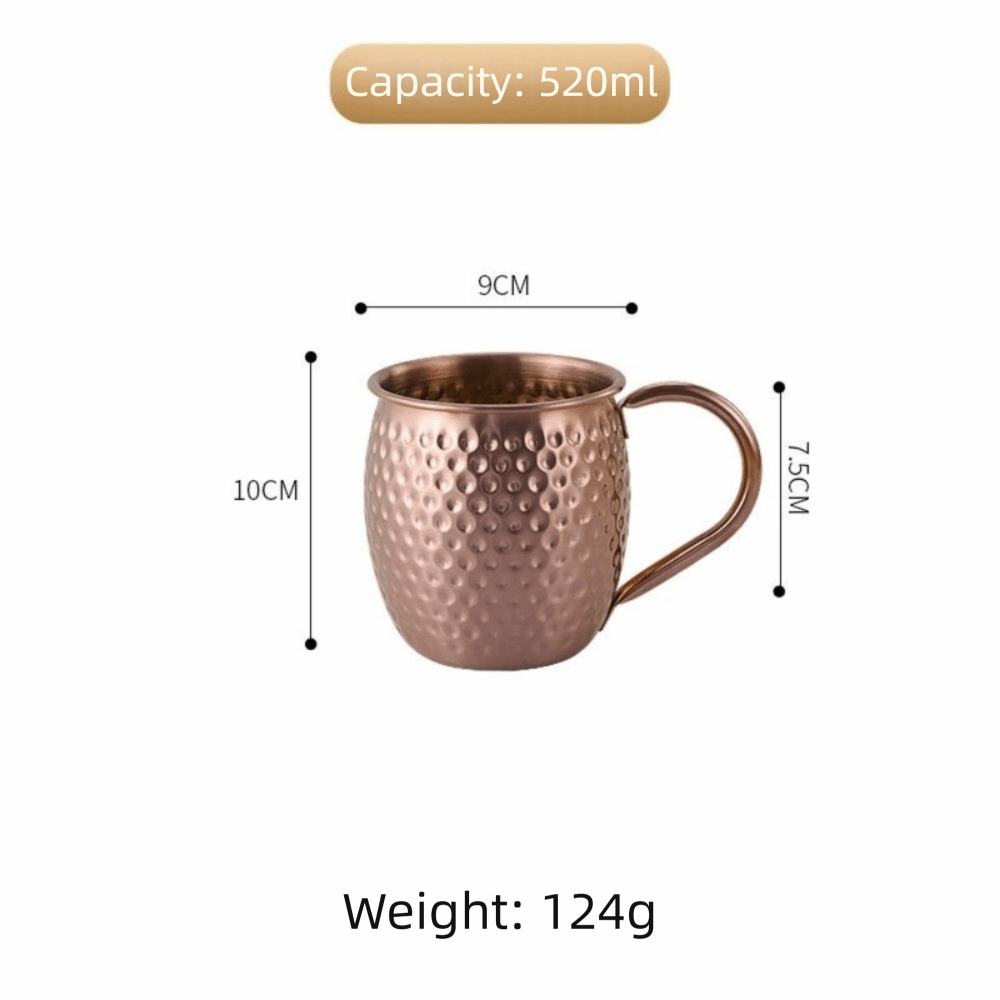 Wine Beer Glass - Creatieve 520ml Moscow Mule-mok Roestvrijstalen biermok,