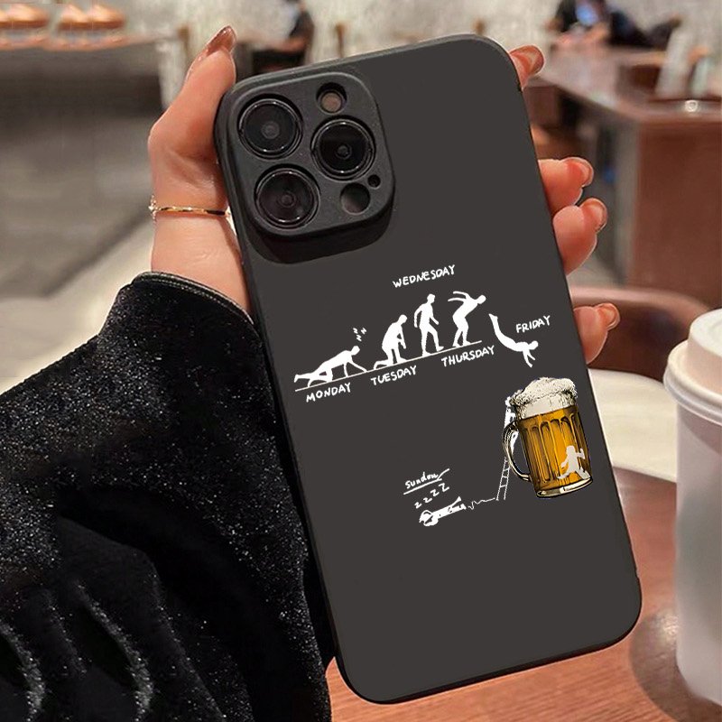 Beer & Wine Grab - Creatieve Bier Thema Telefoon Case voor