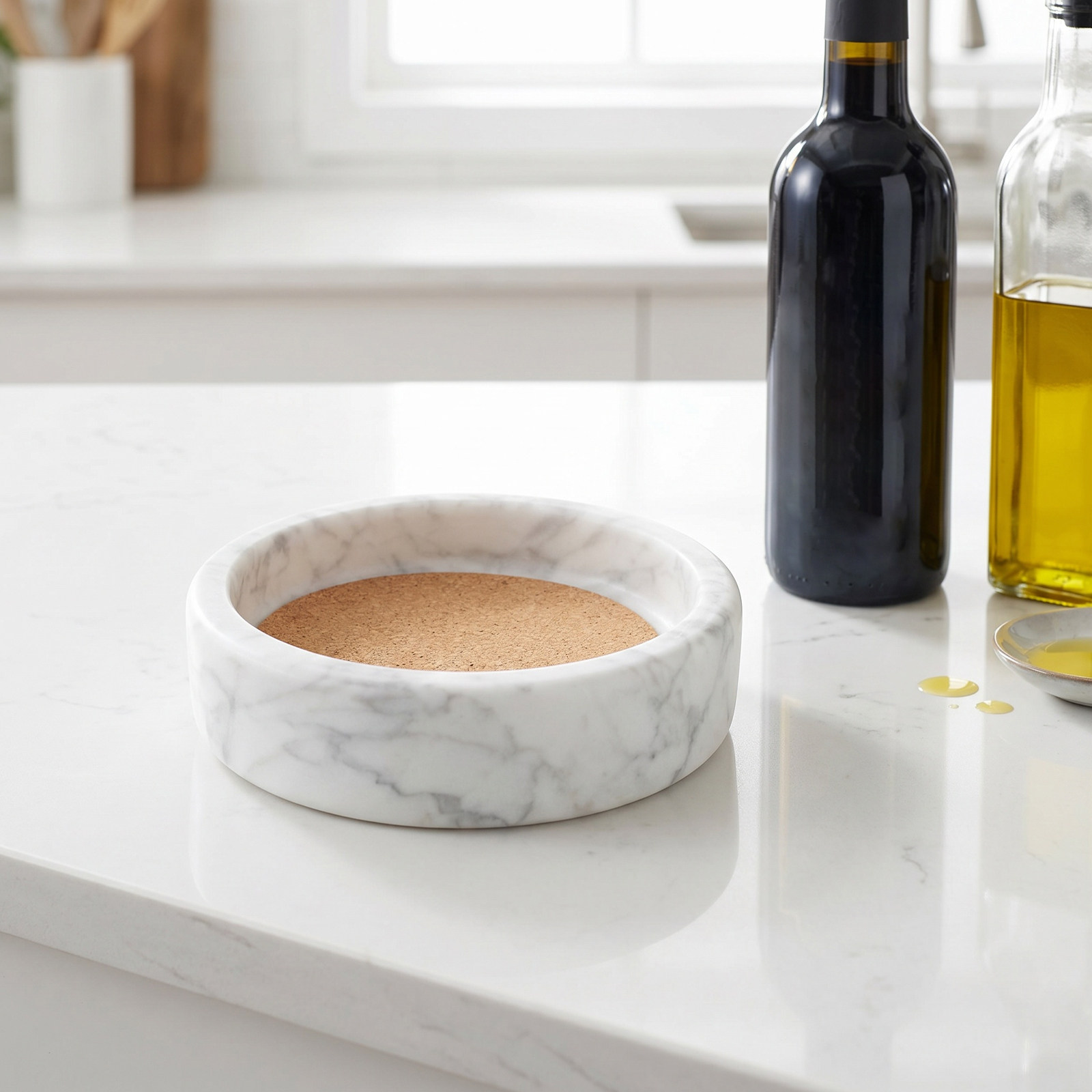 Wine Beer Glass - Wijnfles-onderzetter met marmerpatroon, elegante antislip drinkfles-onderlegger,