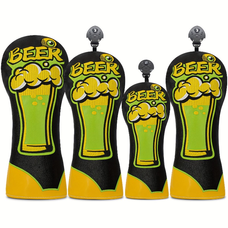 Beer & Wine Grab - Golfclub hoofdbeschermer - Ontwerp met biermok