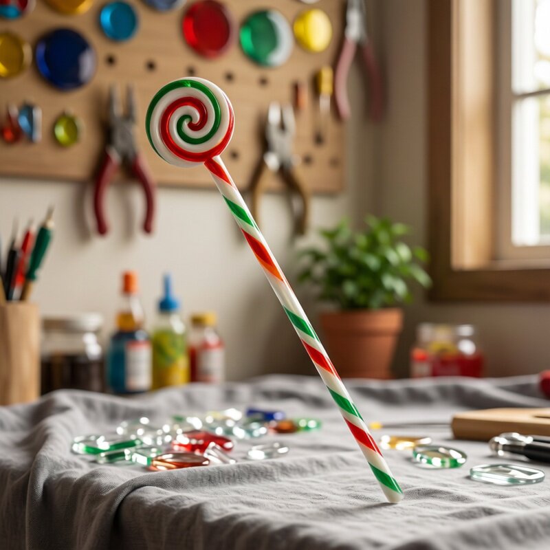 Muddler Cocktail Bar - Creatieve Murano Glas Xmas Lolly Snoep