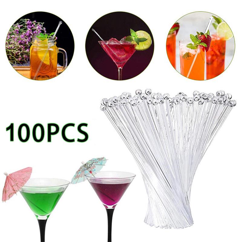 Muddler Cocktail Bar - 100 Stuks Transparante Cocktail Drink Bar