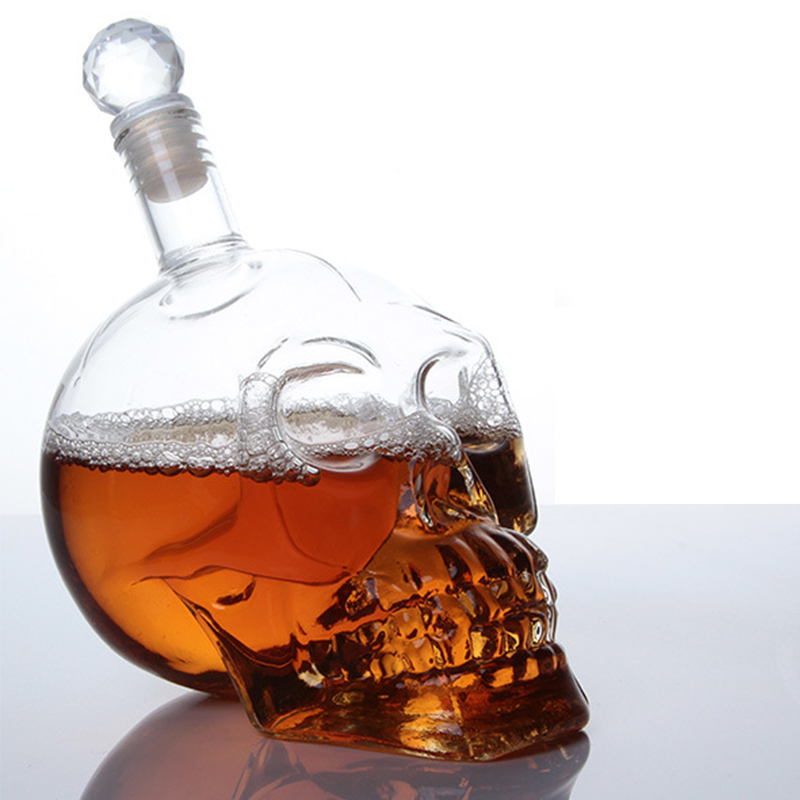 Wine Beer Spirits - Creatieve Schedel Hoofd Karaf Kristallen Fles