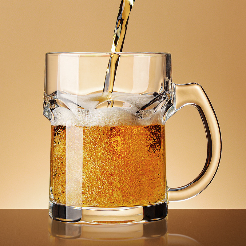 Wine Beer Glass - Huishoudelijke biermok met handvat, creatief net-rood