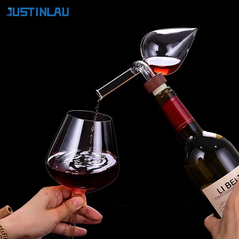 Wine Beer And Liquor - JUSTINLAU Ronde/Druifvormige Wijnbeluchter Hoog Borosilicaatglas Rode