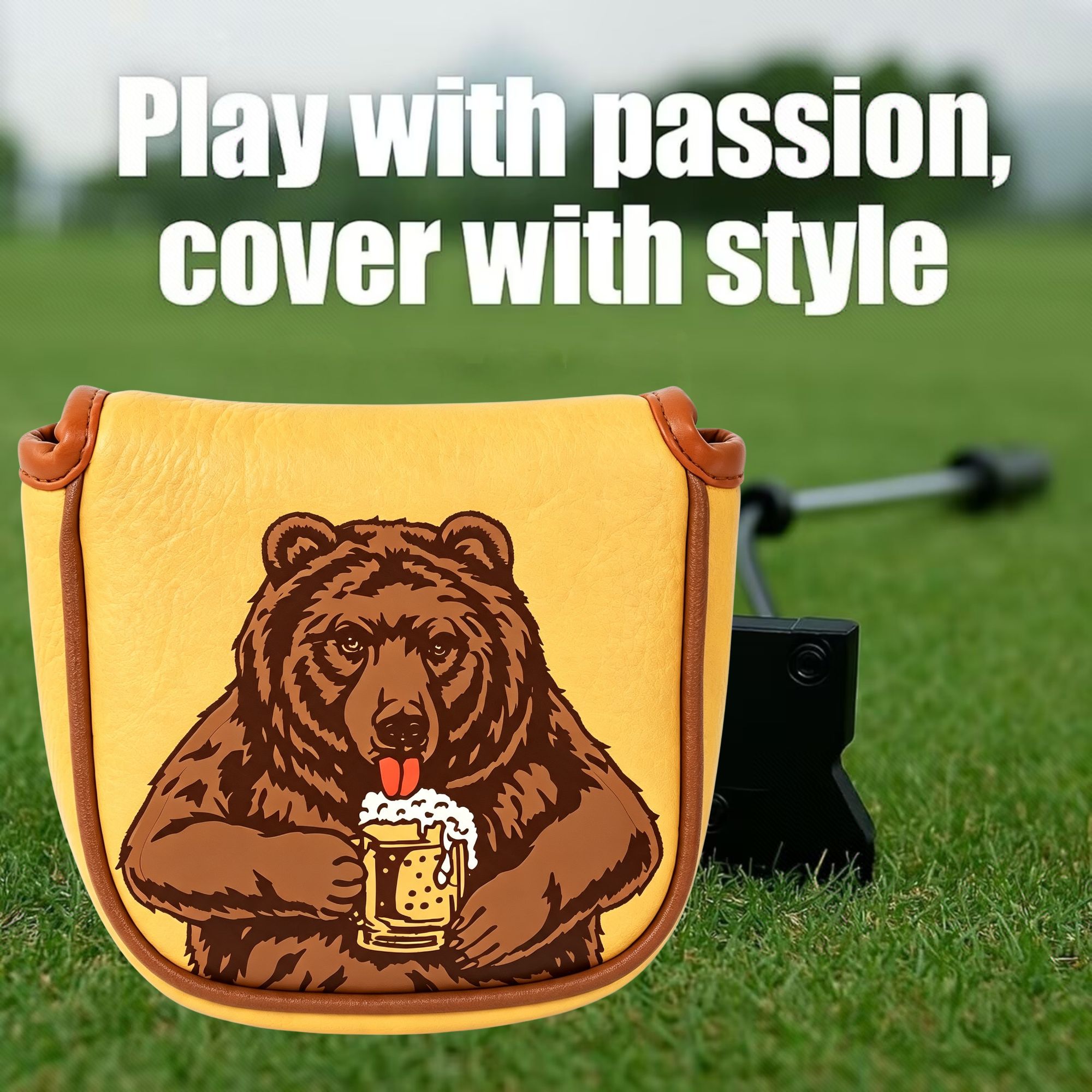 Schedel geborduurde golfmallet - Beer & Wine Grab recensie en prijs
