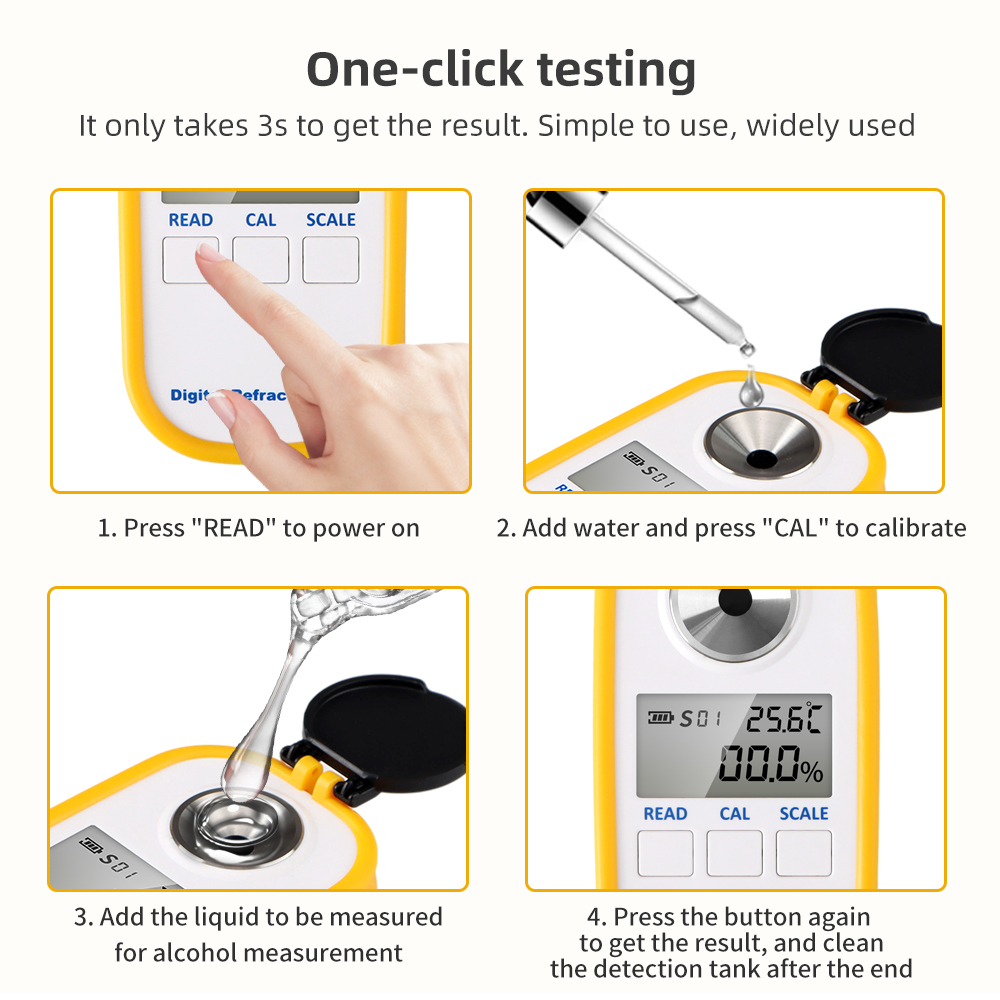 Digitale Alcohol Refractometer - Wine Beer Spirits recensie en prijs