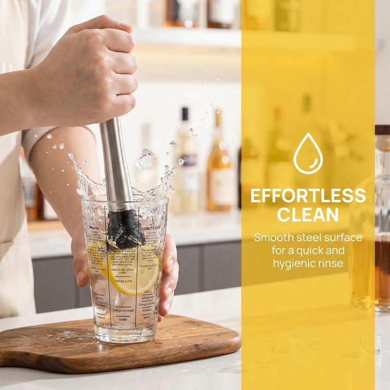 Robuuste ijshamer cocktailmudd - Muddler Cocktail Bar recensie en prijs