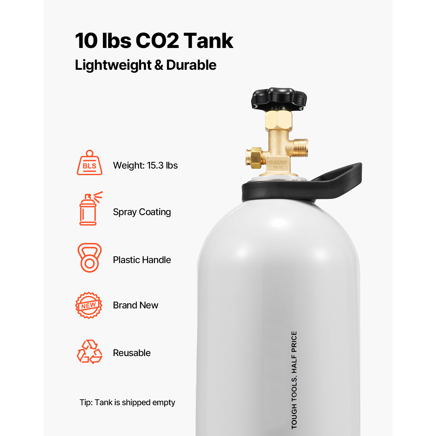 SucceBuy CO2 Tank 10 lbs Nieuw - Beer & Wine Grab recensie en prijs